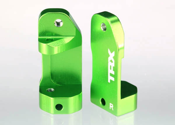 Traxxas 3632G Green Aluminum Caster Blocks 30 Degree Left and Right for 2WD