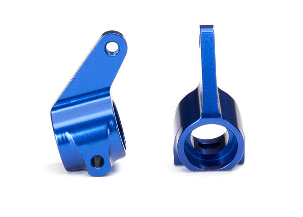 Traxxas 3636A Blue Aluminum Steering Blocks Bearing Carriers for Slash Bandit Stampede and Others