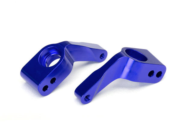 Traxxas 3652A Blue Aluminum Stub Axle Bearing Carriers for Slash Stampede and Others 