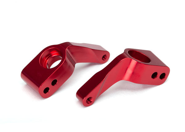 Traxxas 3652X Red Aluminum Stub Axle Bearing Carriers for Slash Stampede and Others