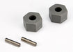 Traxxas 3654 Front Wheel Hubs Hex with Tall Offset Axle Pins 2 Pack
