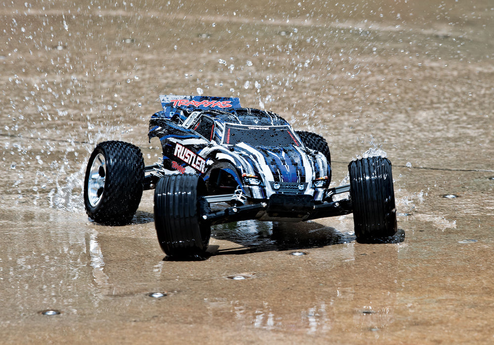 Traxxas 37054-1 Rustler 1/10 Scale RTR 2WD Stadium Truck Blue X
