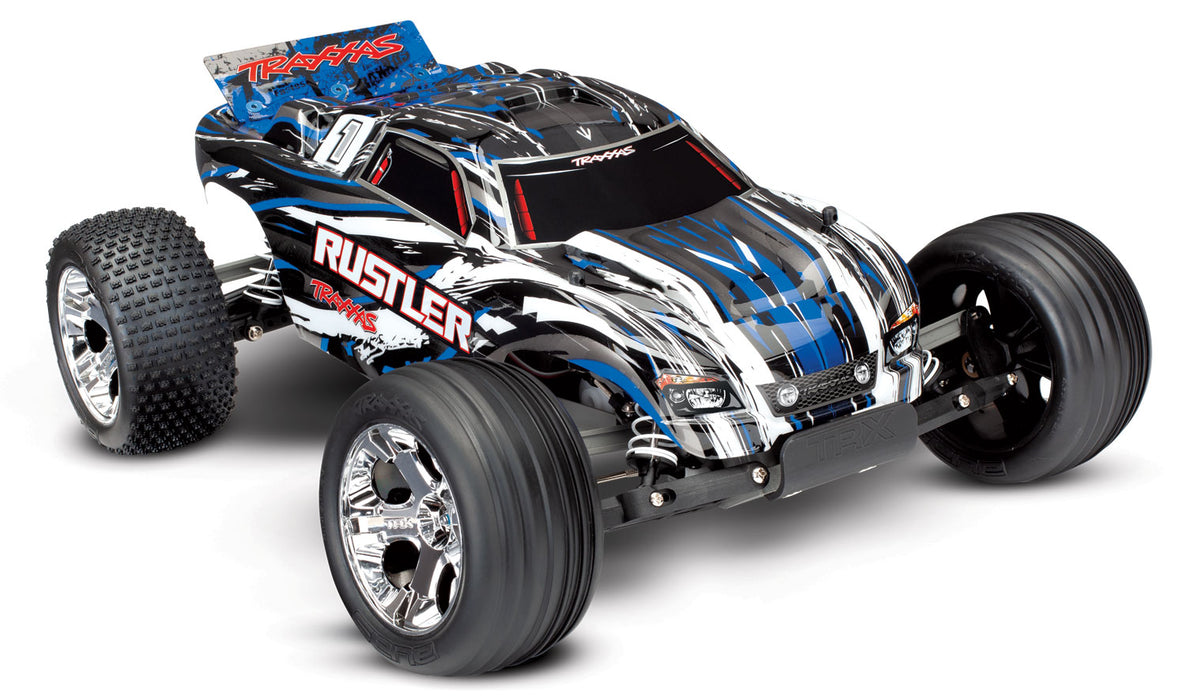 Traxxas 37054-1 Rustler 1/10 Scale RTR 2WD Stadium Truck Blue X