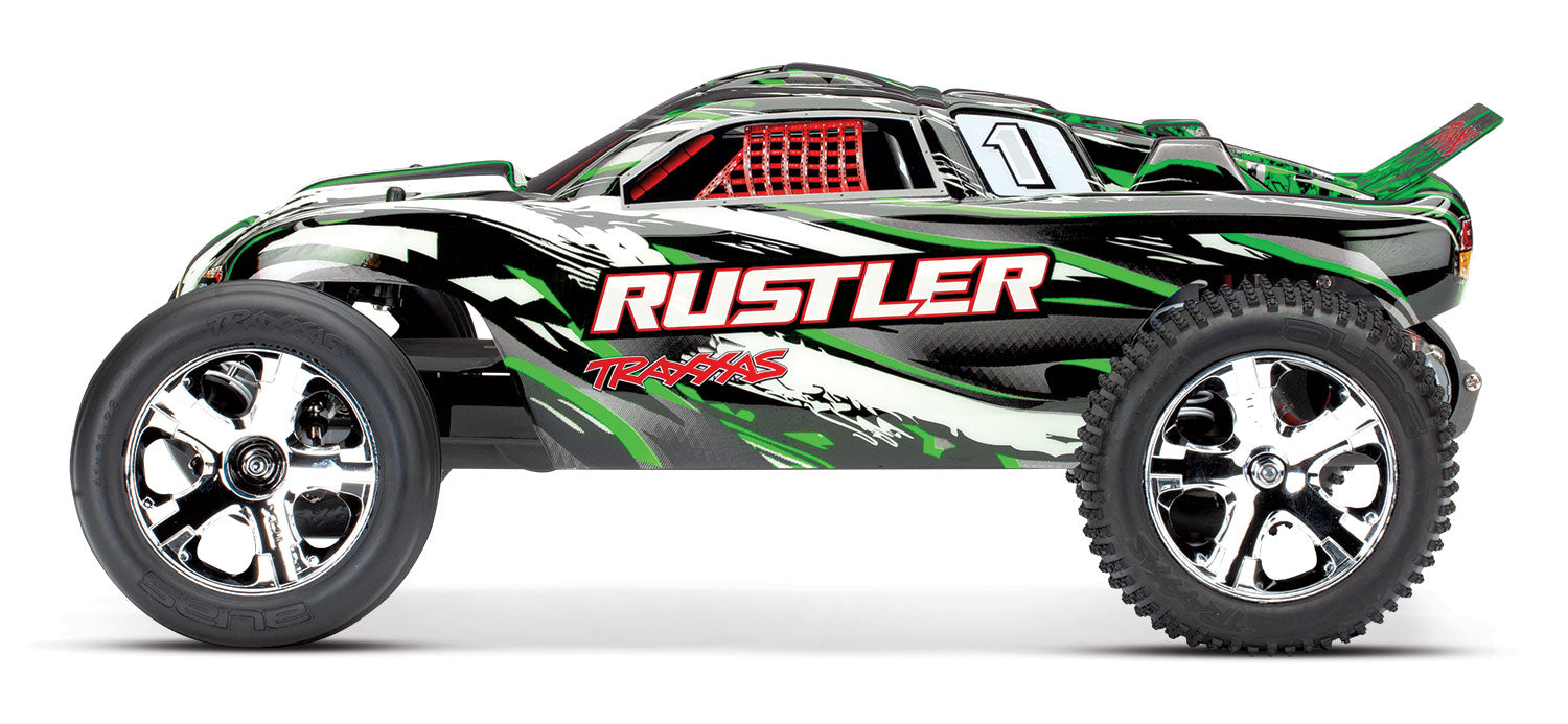 Traxxas 37054-4 Rustler 1/10 Scale RTR 2WD Stadium Truck Green
