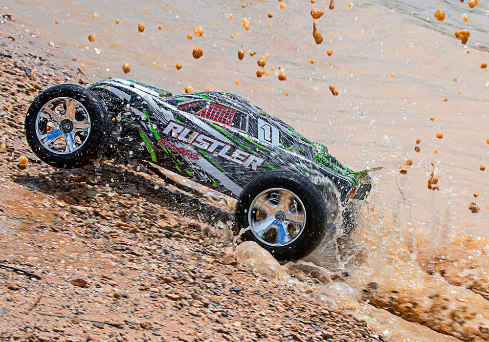 Traxxas 37054-4 Rustler 1/10 Scale RTR 2WD Stadium Truck Green