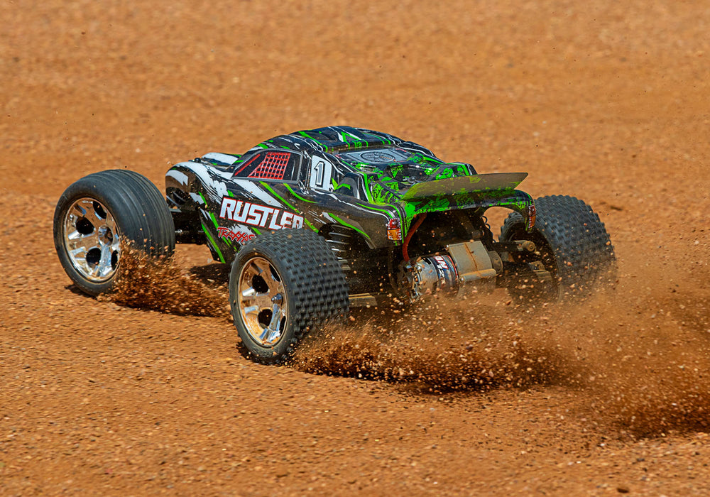 Traxxas 37054-4 Rustler 1/10 Scale RTR 2WD Stadium Truck Green