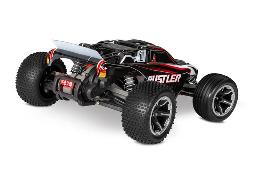 Traxxas 37054-61 1/10 XL-5 Brushed 2WD Rustler RTR Stadium Truck with LED Lights - Black