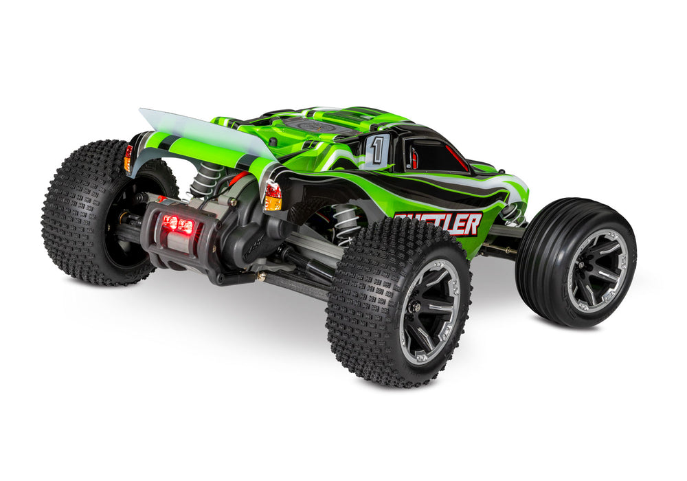 Traxxas 37054-61 1/10 XL-5 Brushed 2WD Rustler RTR Stadium Truck with LED Lights - Green