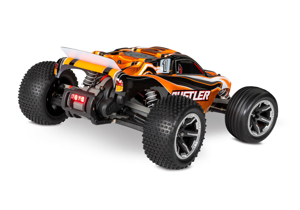 Traxxas 37054-61 1/10 XL-5 Brushed 2WD Rustler RTR Stadium Truck with LED Lights - Orange