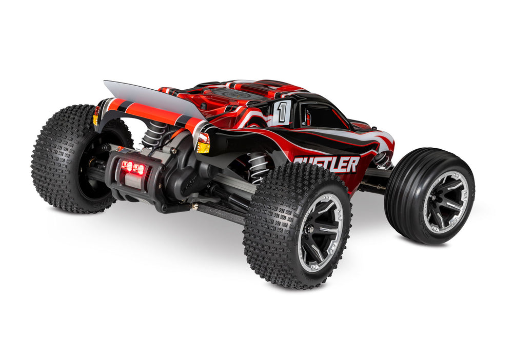 Traxxas 37054-61 1/10 XL-5 Brushed 2WD Rustler RTR Stadium Truck with LED Lights - Red