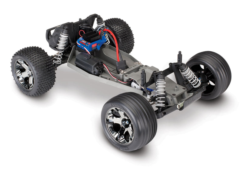 Traxxas 37076-4 Rustler VXL 1/10 Scale RTR 2WD Brushless Stadium Truck Yellow and Blue