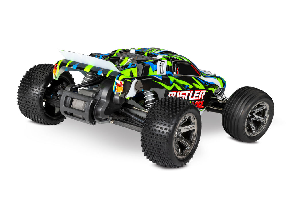 Traxxas 37076-74 2WD Rustler VXL 1/10 RTR Brushless Stadium Truck with 272R Transmission - Green
