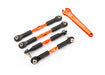 Traxxas 3741T Orange Anodized Aluminum Turnbuckles 39mm with Camber Links and Rod Ends