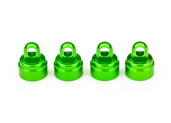 Traxxas 3767G Green Aluminum Shock Caps for (Ultra Shocks) 4 Pack