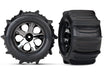 Traxxas 4175 2.8" Black Chrome All Star Wheels with Paddle Tires