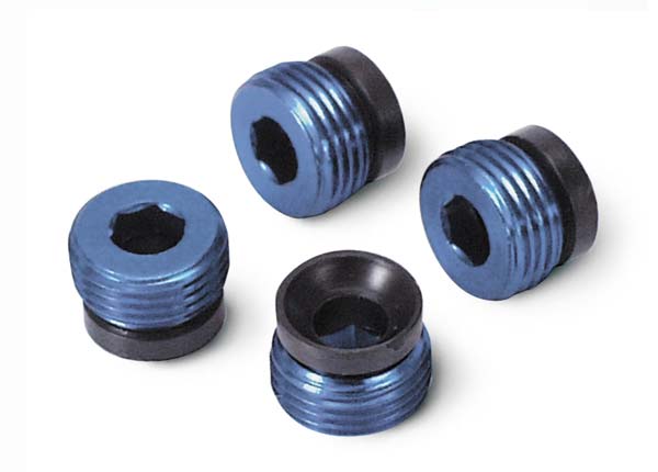 Traxxas 4934X Blue Aluminum Pivot Ball Caps for T-Maxx