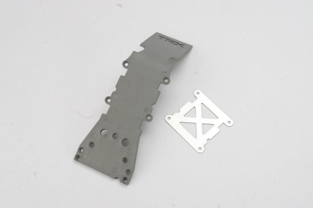 Traxxas 4937A Grey Front Plastic Skidplate/Stainless Steel Plate for T-Maxx