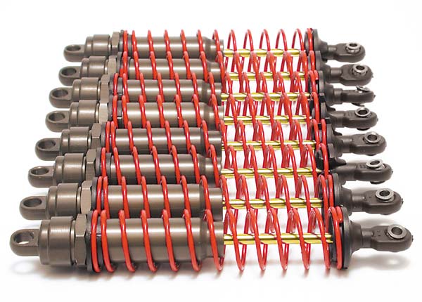 Traxxas 4962 XX-Long Big Bore Shocks with Red Springs 8 Pack