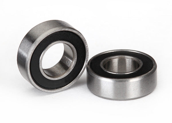 Traxxas 5117A Ball Bearings with Black Rubber 6x12x4mm 2 Pack