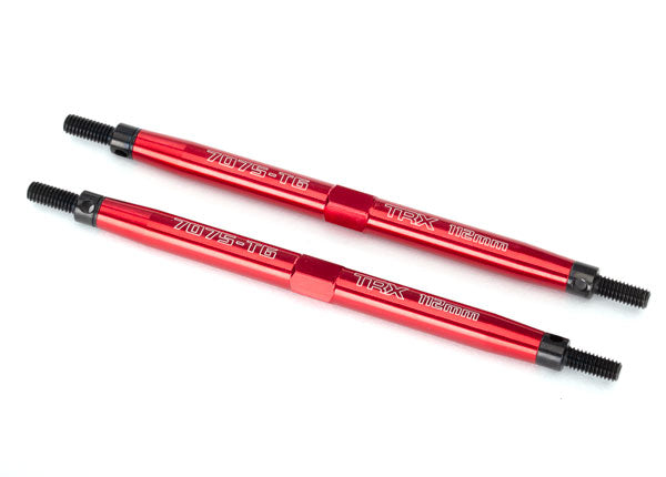 Traxxas 5141R Red TUBES Anodized Aluminum Front Toe Links 112mm for T-Maxx