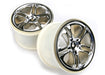 Traxxas 5172 Split Spoke 3.8" Chrome Wheels for T-MAXX and Others 1 Pair