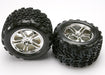 Traxxas 5174 Silver Chrome 3.8" Wheels with Talon tires and Foam Insert (2) T-Maxx/E-Maxx/E-Revo