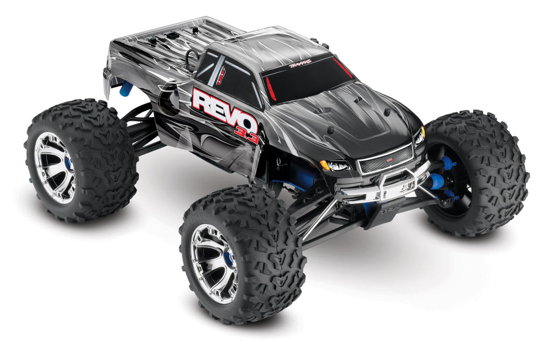 Traxxas 53097-3 1/10 REVO 3.3 Nitro Monster Truck Silver