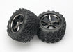 Traxxas 5374A Gemini Black Chrome 3.8" Wheels with Talon tires and Foam Inserts 2 Pack