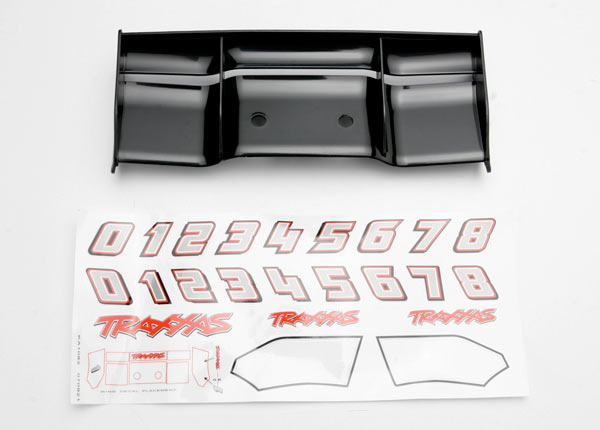 Traxxas 5446 Black Wing with Decal for Revo and E-Revo 2.0