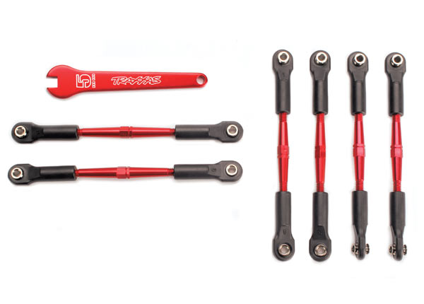 Traxxas 5539X 58mm Turnbuckles Camber Links Red Anodized Aluminum for JATO