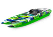 Traxxas 57046-4 DCB M41 Widebody Catamaran Electric Boat Green and Blue