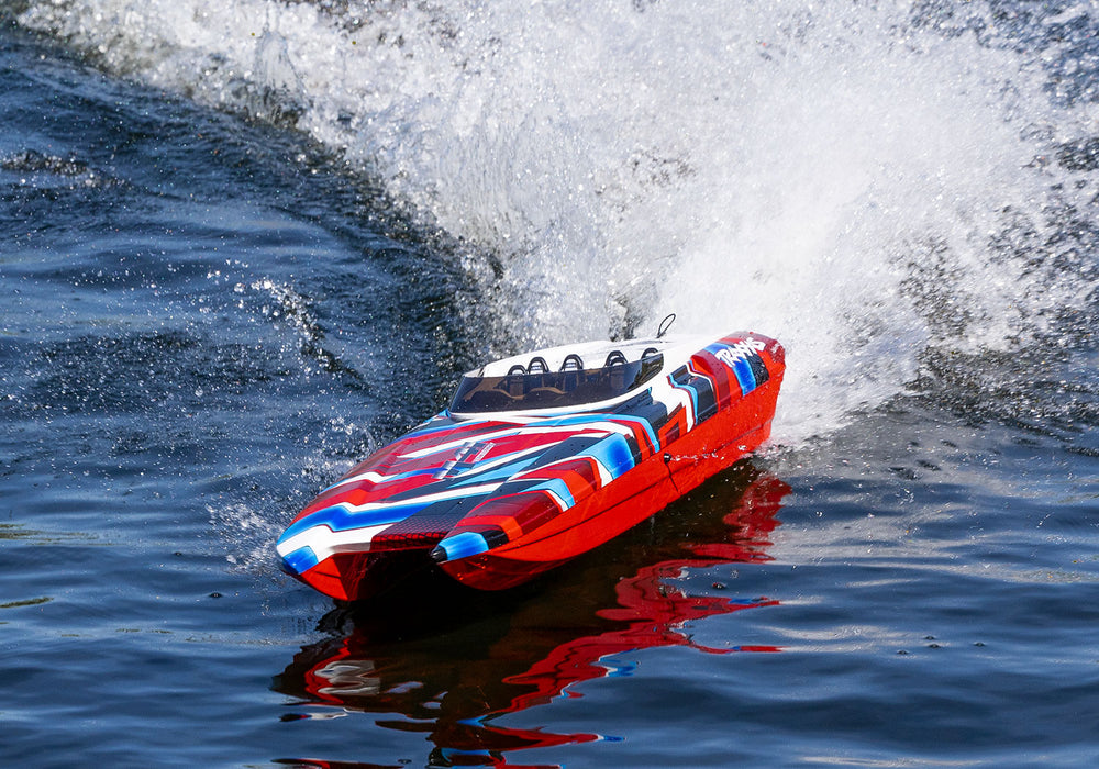Traxxas 57046-4 DCB M41 Widebody Catamaran Electric Boat Red White Blue
