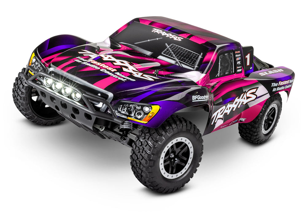Traxxas 58034-61 1/10 XL-5 Brushed  2WD Slash Short Course Truck with LED Lights - Pink