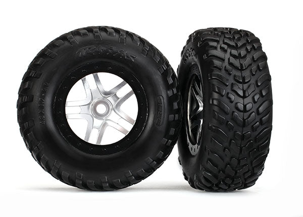 Traxxas 5975X S1 Compound Off Road Tires on Chrome Wheels for Slayer Pro 1 Pair