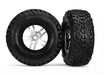 Traxxas 5975X S1 Compound Off Road Tires on Chrome Wheels for Slayer Pro 1 Pair