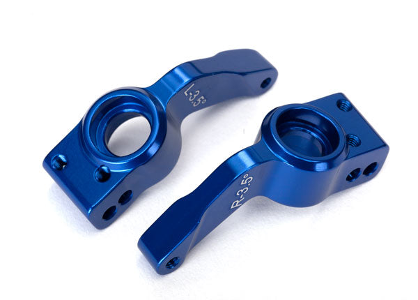Traxxas 6455 Blue Aluminum Left & Right Axle Carriers Various 4x4 Vehicles