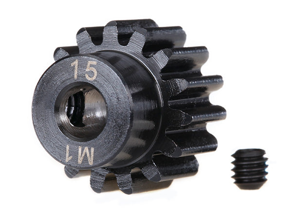 Traxxas 6487R 15T Machined Pinion Gear 1.0 Metric Pitch fits 5mm Shaft