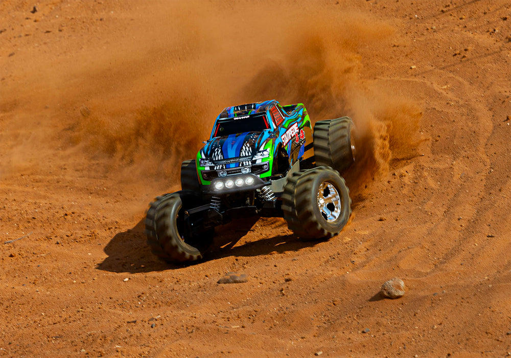 Traxxas 67054-61 Blue Stampede 4X4 RTR XL-5 Brushed Monster Truck with LED Lights