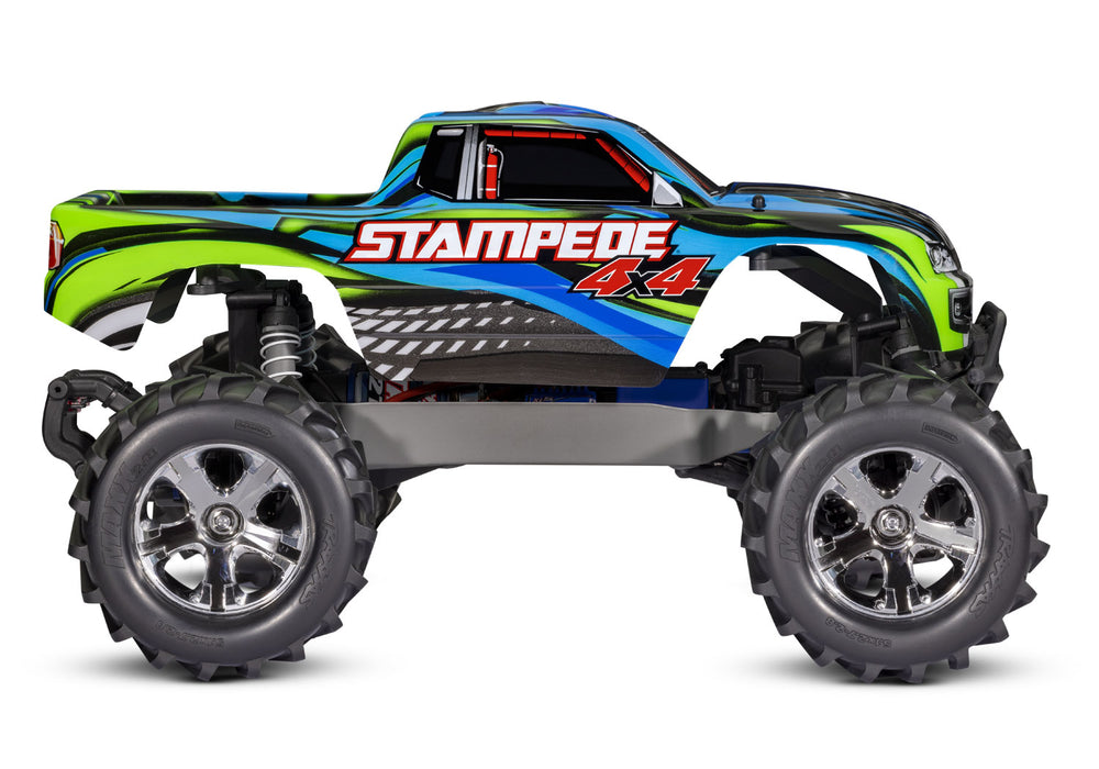Traxxas 67054-61 Blue Stampede 4X4 RTR XL-5 Brushed Monster Truck with LED Lights