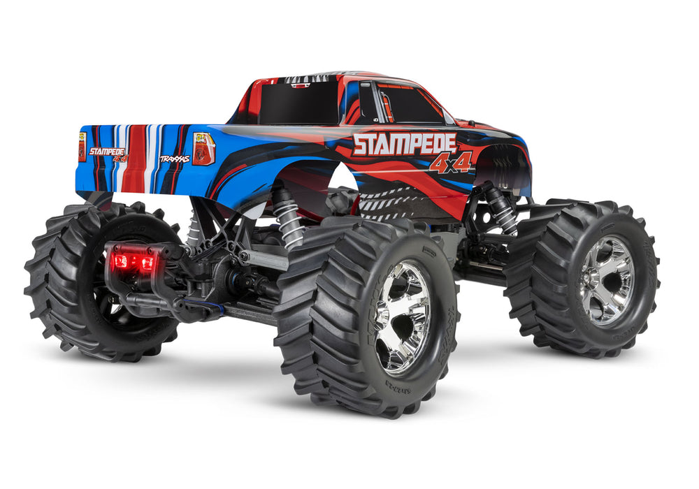 Traxxas 67054-61 Red Stampede 4X4 RTR XL-5 Brushed Monster Truck with LED Lights