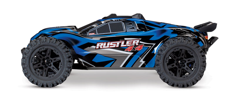 Traxxas 67064-1 Blue Rustler 4X4 XL-5 Brushed 1/10 Scale Stadium Truck