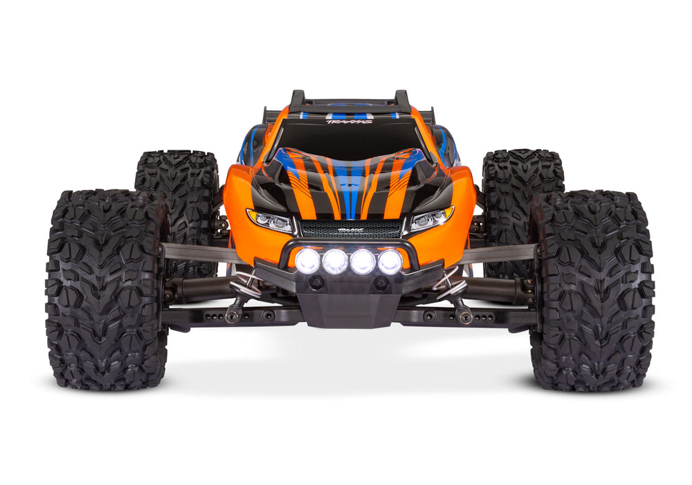 Traxxas 67064-61 Orange Rustler 4x4 XL-5 Brushed 1/10 Stadium Truck with LED Lights