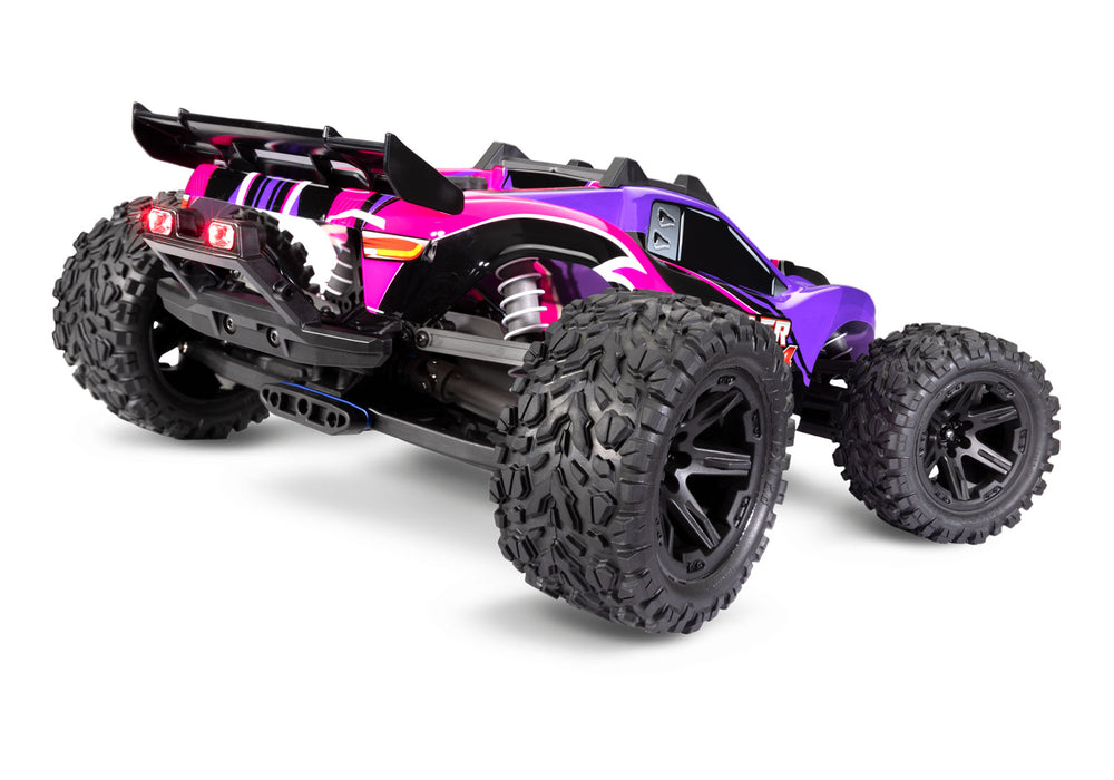 Traxxas 67064-61 Pink Rustler 4x4 XL-5 Brushed 1/10 Stadium Truck with LED Lights