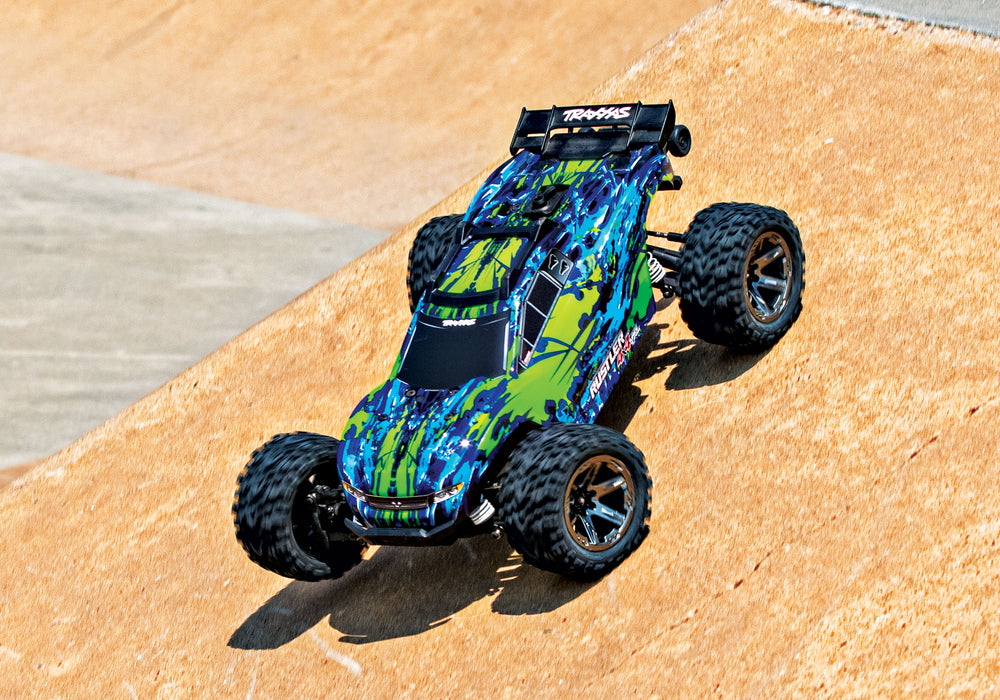 Traxxas 67076-4 Green Rustler 4X4 VXL 1/10 Scale Stadium Truck