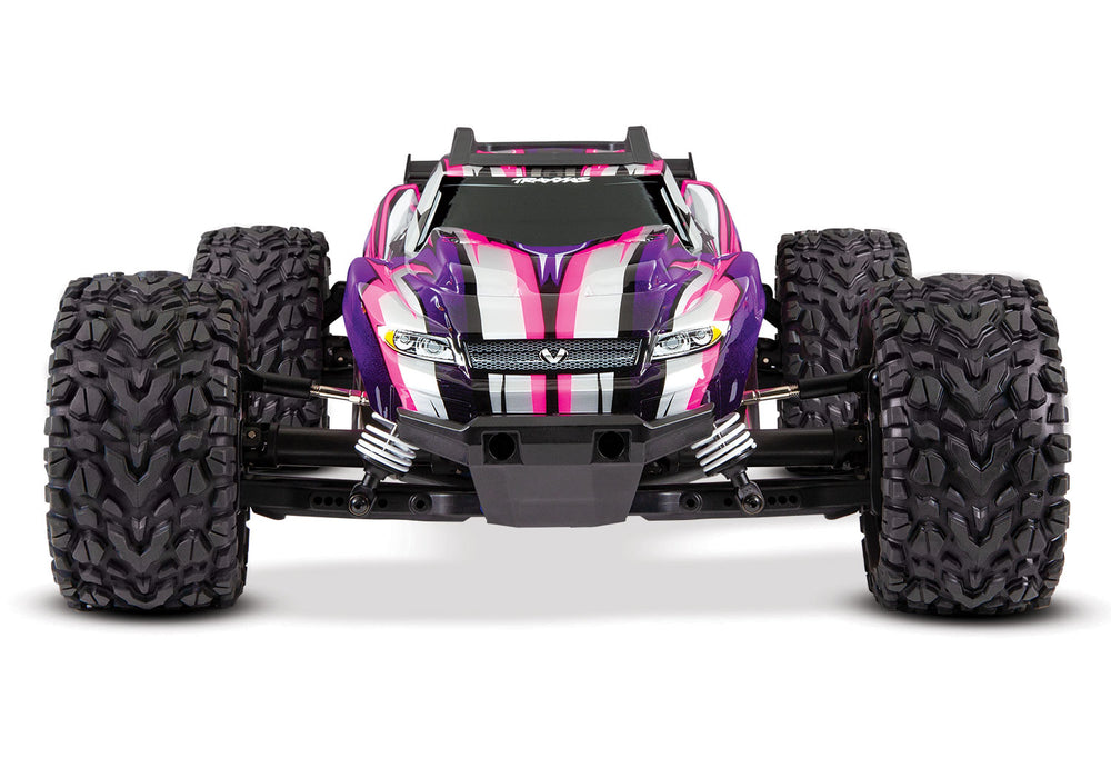 Traxxas 67076-4 Pink and Purple Rustler 4X4 VXL 1/10 Scale Stadium Truck