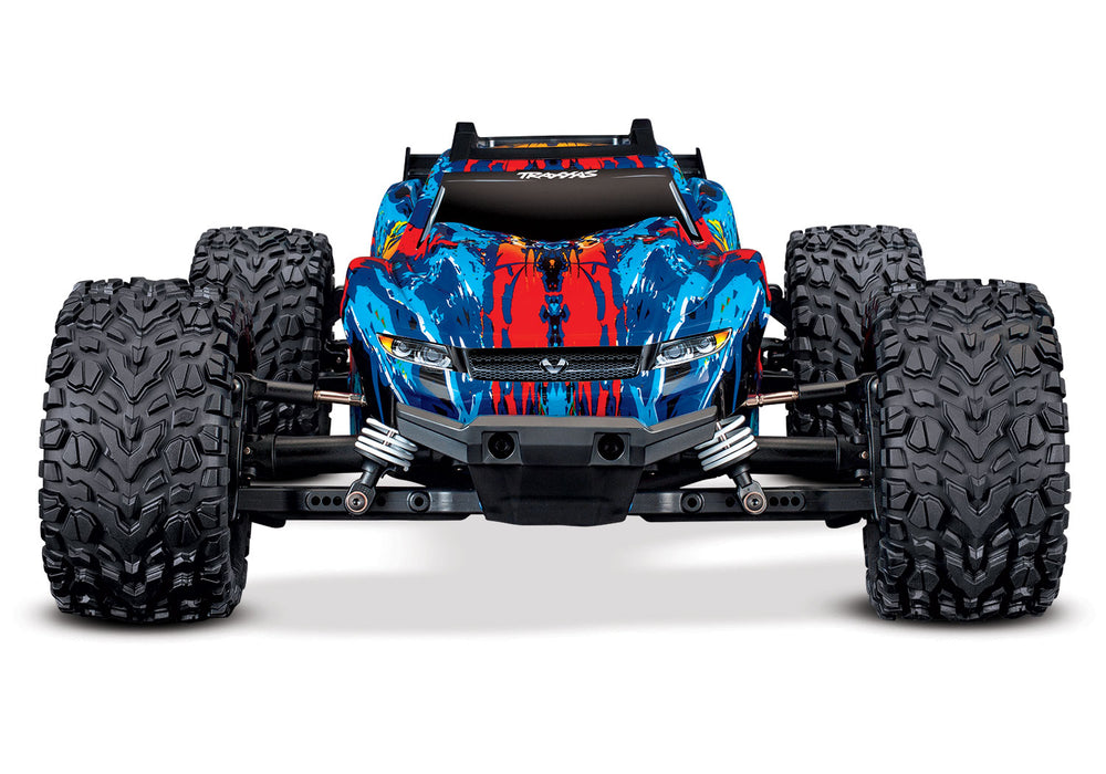 Traxxas 67076-4 Red and Yellow Rustler 4X4 VXL 1/10 Scale Stadium Truck