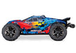 Traxxas 67076-4 Red and Yellow Rustler 4X4 VXL 1/10 Scale Stadium Truck