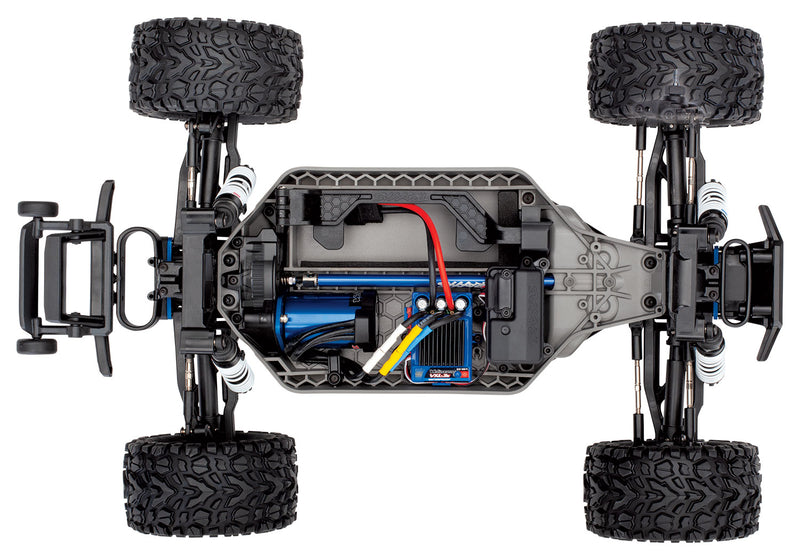 Traxxas 67076-4 Red and Yellow Rustler 4X4 VXL 1/10 Scale Stadium Truck