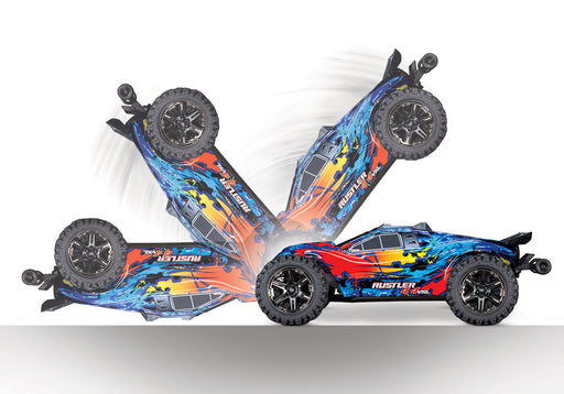 Traxxas 67076-4 Solar Flare Rustler 4X4 VXL 1/10 Scale Stadium TruckTraxxas 67076-4 Solar Flare Rustler 4X4 VXL 1/10 Scale Stadium Truck