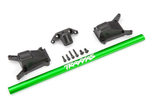 Traxxas 6730G Green Chassis Brace Kit for Rustler and Slash 4x4 with LCG